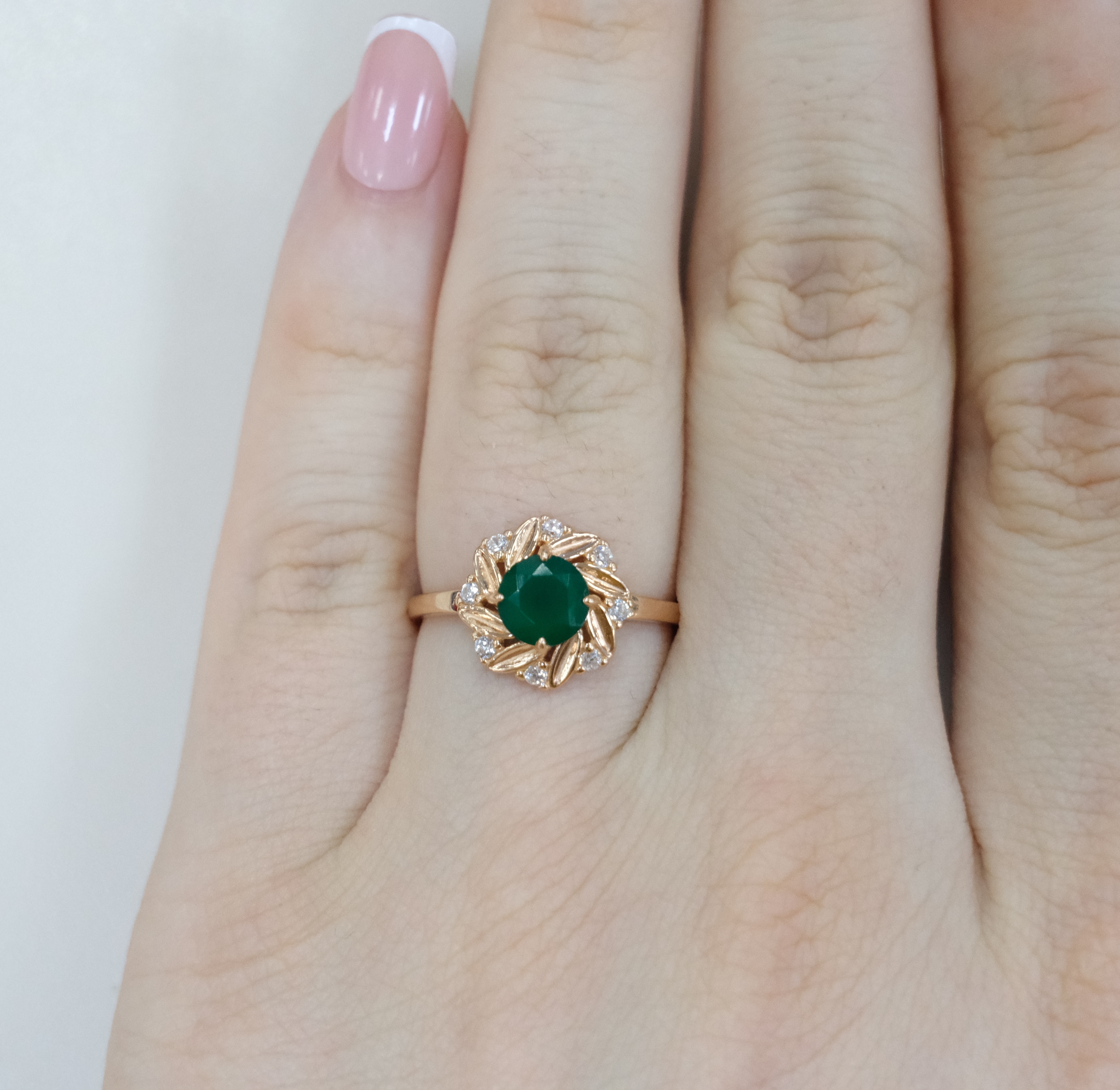 Серебряное кольцо с агатом